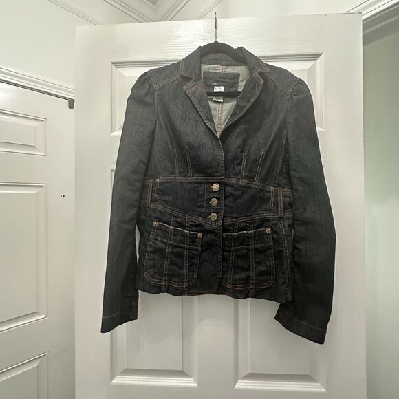 Marc Jacobs Jackets & Blazers - Marc Jacobs Vintage Dark Blue Denim Blazer Jacket Size 12